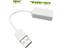 Vaguelly USB Sound Card Adapter with Cable Line for Notebook Laptop Driverless Channel Virtual Audio White for Speaker Box and Headphones