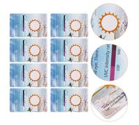 Vaguelly UV Identifying Cards 10Pcs Photochromic UV Testing Tools Uvc Meter for Reptile Terrarium and Outdoor Uvc Testing Sturdy Glass Material