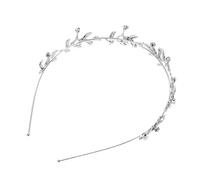 Vaguelly Vintage Headband Rhinestone Tiara Crown for Women Alloy Greek Bridal Hairpiece with Sparkling Accents Elegant Wedding and Prom Hair Accessory