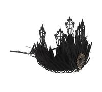 Vaguelly Vintage Retro Tiara Headband for Women and Elegant Queen Crown Hair Accessory for Wedding Cosplay Party and Queen Costume
