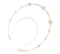 Vaguelly Vintage Star Crown Headpiece Hairband for Women Flexible Decorative Goddess Headband for Halloween Weddings Cosplay Parties Prom and Photography Accessories