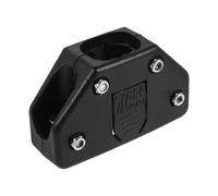 Vaguelly Wagon Push Handle Attachment Camping Cart Handle Connector for Collapsible Wagon, Black Plastic Metal, 19mm Round Pole and 25x15mm Oval Pole, Garden Use Tailgating