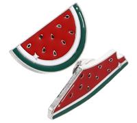 Vaguelly Watermelon Red Watermelon Brooches Badge Palestine Zinc Alloy 2pcs with Good Decorative Effect Lapel Pins as Fashionable and Lovely Clothing Accessories for Women