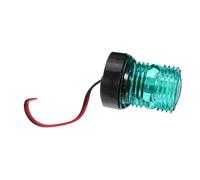 Vaguelly Waterproof Green LED Navigation Light 12-24v 3w 360 Degree | ABS round Build, Stern Mounting Points for Yachts, Night Sailing Use, Meets International Rules