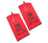 Vaguelly Waterproof Outdoor Fire Extinguisher Cover 2pcs for 6kg Extinguishers 32×58cm, Frost-proof Protective Sleeve with Window for Construction Sites and Warehouse Safety