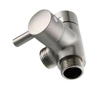 Vaguelly Way Faucet Diverter Valve Adapter for Bathroom Sink and Shower Easy Install Water Distributor with Side Outlet for Standard Handheld Hose Replacement Part