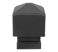 Vaguelly Weatherproof Square Fence Post Cap Pyramid Cover with Frosted Dark Grey Finish for Wood Posts Easy Install Decorative Railing End Caps for Scenic Bridges Parks and Mailbox Columns