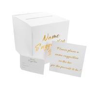 Vaguelly White Paper Suggestion Box with Customer Feedback Cards, Easy Installation and Elegant Design, Efficient Communication Tool for School and Community Use