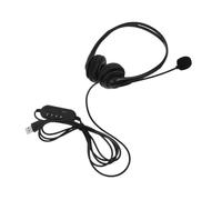 Vaguelly Wired Headset with Microphone for Conversations Noise Cancelling Over Ear Headphones for Online Courses Conference Calls Gaming Comfortable Design with Flexible Earmuffs USB