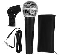 Vaguelly Wired Microphone Dynamic Vocal Microphone Singing Mic Spherical Mesh Grille