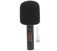Vaguelly Wireless Handheld Mic Black Portable Ktv Microphone with 1000-1200mah Battery, Abs and Sponge Material, Sturdy Design for Singing and Outdoor Use