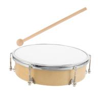 Vaguelly Wood Frame Hand Drum with Beater Percussion Musical Instrument for Early Music Education Montessori Learning for Family Interactive Play