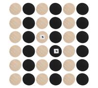 Vaguelly Wooden Backgammon Pieces, 30pcs 19mm Small Backgammon Checkers with Dice Solid Wood Checker Pieces Set Board Games Table Chip Game Accessories