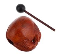 Vaguelly Wooden Fish Zen Drum Stress Relief Tool for Meditation Elegant Indoor Ornament for Home Office Decor Versatile Cultural Decor with Calming Sound Wood Fish Musical Instrument