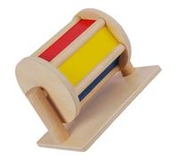 Vaguelly Wooden Textile Drum for Early Development Activity Teaching Tool Color Recognition Sensory Enhances Ability Creativity and Motor Skills for Boys