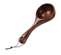 Vaguelly Wooden Water Ladle Handle Sturdy Natural Wood Bath Scoop for Sauna Bathroom Kitchen Multipurpose Energy Saving Handmade Water Dipper Mug