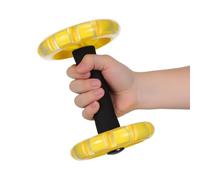 Vaguelly Yellow Dual Wheel Abdominal Exercise Roller with Non-slip Handles for Men and Women, Lightweight Pp and Pvc Tummy Exercise Equipment to Endurance and Burn Calories at Home