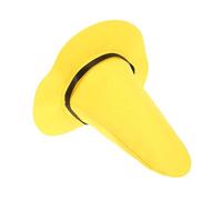 Vaguelly Yellow Felt Witch Hat for Women Soft Lightweight Halloween Costume Accessory Tall Pointed Design Party Headwear for Cosplay and Themed Events