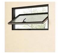 VagxTbs Rectangle Metal Rotatable Embedded Hopper House Kitchen Living | Energy Efficient Rotation Windows Basement Handles Water Ripple Protect Privacy Windows For Houses(B,32x24in/80x60cm)