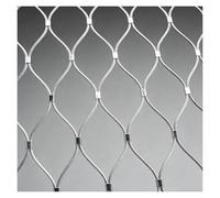 VagxTbs Stainless Steel Cable Wire Rope Netting Stair Safety Mesh Anti Fall Safety Mesh Anti-Fall Netting 304 Stainless Steel Animal Barrier X-Type Mesh(1.5x7m/4.9x23ft)