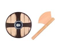 VAH - Mini Set Ragnar Sign/Axe Made of Wood, Ideal for Small Vikings, Role Play and Fancy Dress [Real Crafts, Made in Germany]