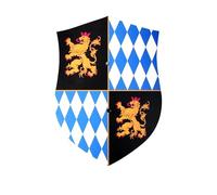 VAH Wooden Sign Ludwig Blue/White 45 x 35 cm Bavaria [Experience History Playing | Real Crafts | Made in Germany]