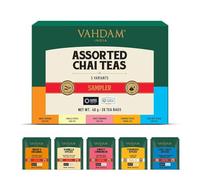 VAHDAM, Assorted Chai Tea Bags Sampler (5 Flavors, 20 Ecofriendly Pyramid Teabags) I Christmas 2025 Gift Ideas for Women & Men | Masala Chai Teas Varieties from India | Gluten Free & Non GMO