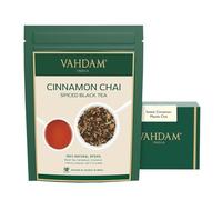 VAHDAM, Cinnamon Masala Chai Tea (50 cups/ 100 g) Ancient Cinnamon Tea Recipe | Spiced Chai Tea Loose Leaf | Brew Hot Black Tea, Iced Tea Or Chai Latte | Pure Unblended Loose Leaf Tea | Vacuum Sealed