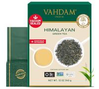 VAHDAM, Green Tea Leaves From Himalayas 170+ Cups (340g) High Elevation Grown Green Tea Leaves From Himalayas | Pure Unblended Single Origin Green Loose Leaf Tea | Vacuum Sealed