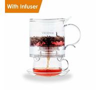 VAHDAM Imperial 16oz PATENTED Bottom-Dispensing Tea Pot with Drain-Tap - Safe All-in-One Tea Kit w/ Infuser | C-8906094650591