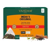 VAHDAM, India's Original Masala Chai Tea (30 Pyramid Tea Bags), No Artificial Flavors | Blended w/Exotic Spices | Chai Tea Bags | Resealable Ziplock Pouch