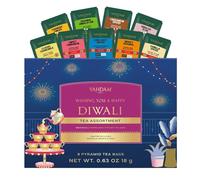VAHDAM, Limited Edition - Diwali Gift 2025 | 9 Unique Flavors - Chai Tea, Herbal Tea, Green Tea, Black Tea | Individually Wrapped Pyramid Tea Bags | Gifts for Him/Her | Tea Gift Set