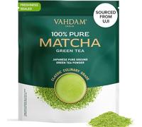 VAHDAM, Matcha Green Tea Powder (100g) Authentic Japanese First Harvest Culinary Grade from Uji, Japan | Resealable Ziplock Pouch