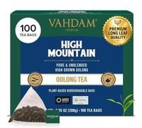 VAHDAM, Oolong Tea Bags from Chinese Foothills (100 Count) Non GMO, Gluten Free | Premium Long Leaf Chinese Grown Leaves - Bold & Flavourful | Resealable Ziplock Pouch | Direct from Source