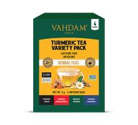 Vahdam Turmeric Tea Variety Pack (4 Tea Bags)