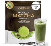 VAHDAM Vanilla Matcha 100g (100Servings) | Premium Uji Matcha with Madagascar Vanilla | Directly sourced from Japan | Perfect for Lattes, Smoothies & Baking.