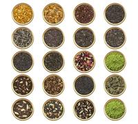 VAHDAM, World Sampler (20 Teas) Assorted Variety Pack - Black, Green, Chai, Herbal & More | Loose Leaf Tea Sampler | Gift Set for Women & Men