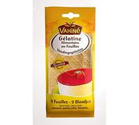 VAHINÉ Gelatin Sheets 17g Ideal for Your Baking Preparations, Perfect Hold and Light Texture, Easy to Use, Essential in the Kitchen Pack of 4