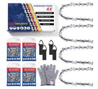 Vahlbeste Set of 4 Saw Chains 25 cm 3/8 Inch LP 1.1 mm 40 TG for GE-LC 18/25 Li