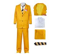 Vaianie Mens Bob Cosplay Beetle Costume Men Yellow Suit The Shrinker Bob Costume Halloween Movies Character Costume