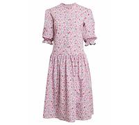 Vaianie Women's Costume Pink Floral Print Dress Outfits Cosplay Skirt Halloween Suit