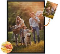 VAIIEYO 5D Custom Personalised 5D Diamond Painting, Personalised Diamond Art, Private Picture Customization, Full Drill Round Rhinestone Craft Canvas for Home Wall Decor,Round-40x50cm