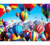 VAIIEYO 5D Diamond Painting Kits for Adults Hot Air Balloon, Paint with Diamonds Art Mountain, Paint by Numbers Full Drill Round Rhinestone Craft Canvas for Home Wall Decor 30x40 cm