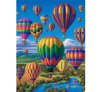 VAIIEYO 5D Diamond Painting Kits for Adults Hot Air Balloon, Paint with Diamonds Art River, Paint by Numbers Full Drill Round Rhinestone Craft Canvas for Home Wall Decor 30x40 cm