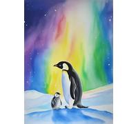 VAIIEYO 5D Diamond Painting Kits for Adults Penguin, Diamond Painting Animal, Paint by Numbers Oil Painting Full Drill Round Rhinestone Craft Canvas for Home Wall Decor 30X40 cm