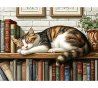 VAIIEYO 5D DIY Cat Diamond Art Kits Adults, Animal Diamond Painting, Paint with Round Full Drill Crystal Rhinestone Diamonds Gem Art for Home Wall Decoration Gift 12X16Inch-35