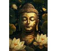 VAIIEYO 5D DIY Diamond Painting Buddha, Diamond Art Kits Adults Religion, Paint with Round Full Drill Crystal Rhinestone Diamonds Gem Art for Home Wall Decoration Gift 12X16 Inch-3