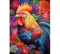 VAIIEYO 5D DIY Diamond Painting Cock, Diamond Art Kits for Adults Animal, Paint with Round Full Drill Crystal Rhinestone Diamonds Gem Art for Home Wall Decoration Gift 12X16 Inch-59