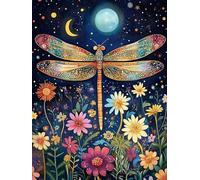 VAIIEYO 5D DIY Diamond Painting Dragonfly, Diamond Art Kits Adults Animal, Paint with Round Full Drill Crystal Rhinestone Diamonds Gem Art for Home Wall Decoration Gift 12X16 Inch-68