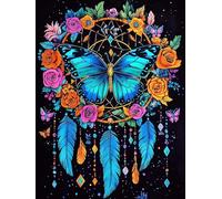 VAIIEYO 5D DIY Diamond Painting Dream Catcher, Diamond Art Kits Adults Butterfly, Paint with Round Full Drill Crystal Rhinestone Diamonds Gem Art for Home Wall Decoration Gift 12X16 Inch-19